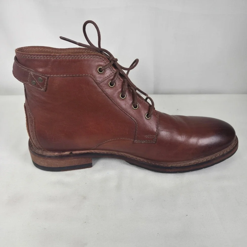 Clarks Boots Clarkdale Bud Boot Mens US 10.5 Brown Leather Ankle Chukka Lace Up